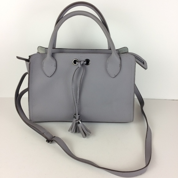 Jessica Simpson Handbags - Jessica Simpson Grey Faux Leather Handbag Satchel